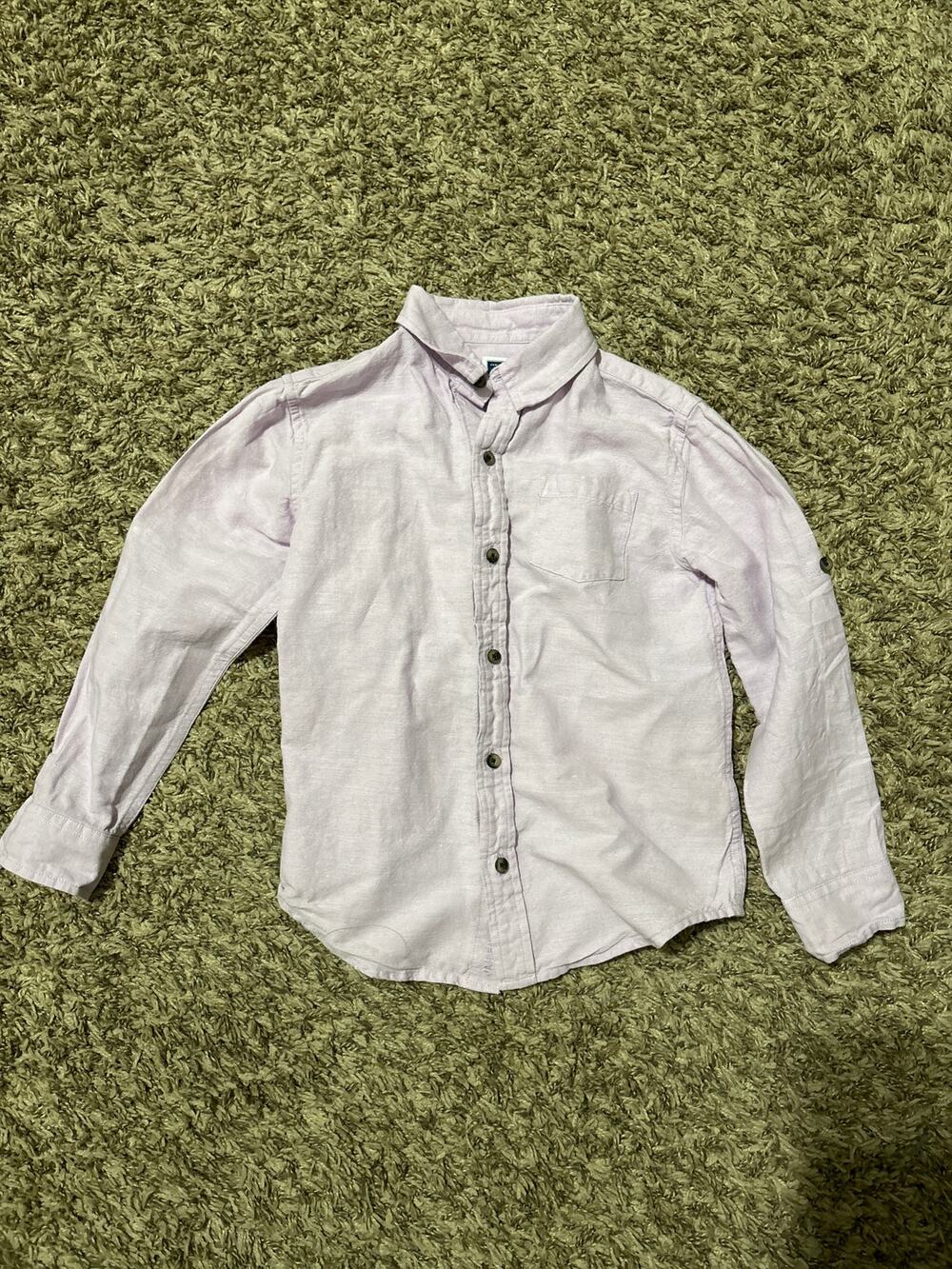 Janie and Jack Linen Button Down Top Shirt 6